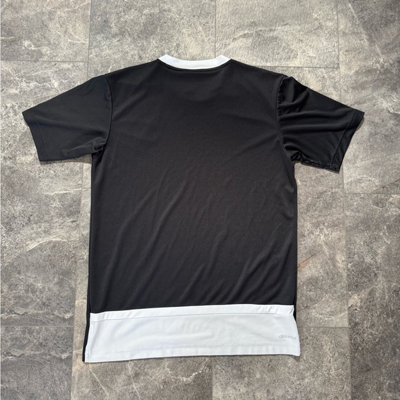 Adidas Dri-Fit Athletic Black And White Short Sleeve Tee Shirt Size Small - Picture 2 of 2